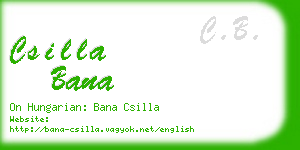 csilla bana business card